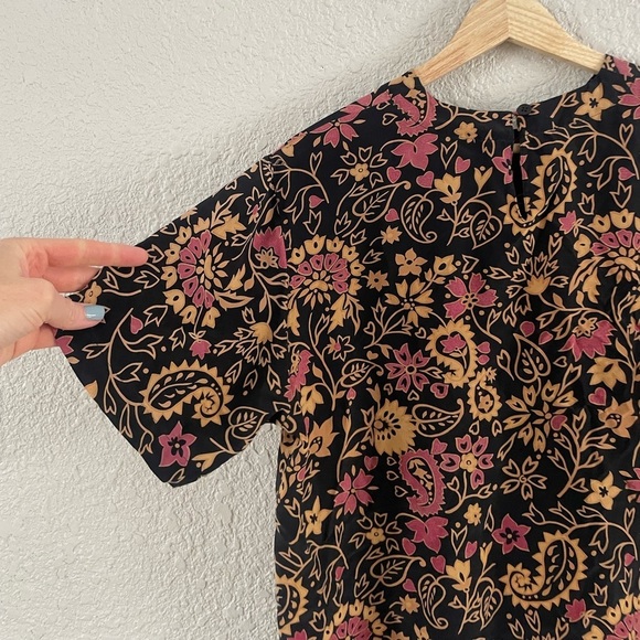 Vintage Silk Floral Boxy Blouse - Picture 4 of 12
